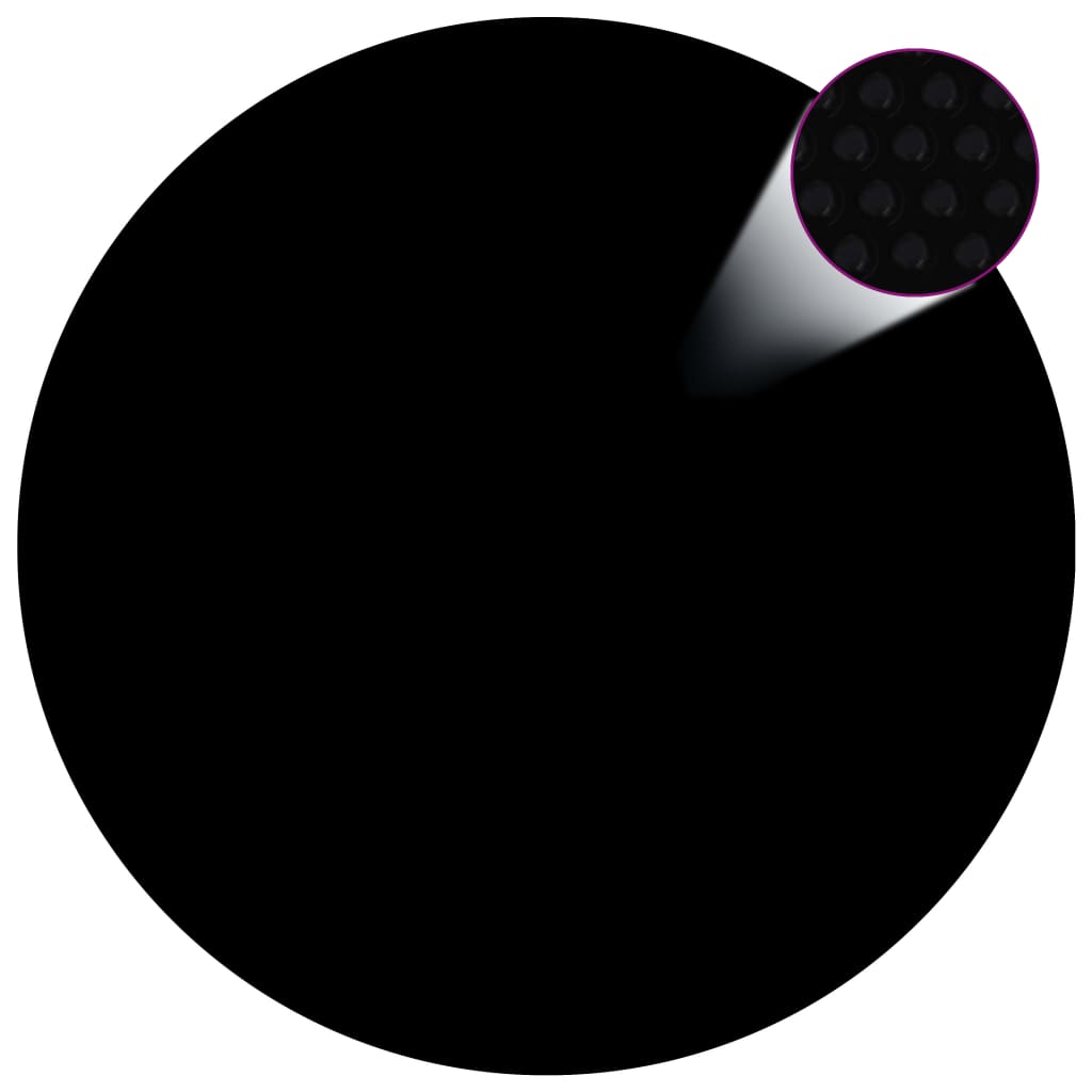 vidaXL Folie solară plutitoare piscină, negru/albastru, 527 cm, PE vidaXL Folie solară plutitoare piscină, negru/albastru, 527 cm, PE