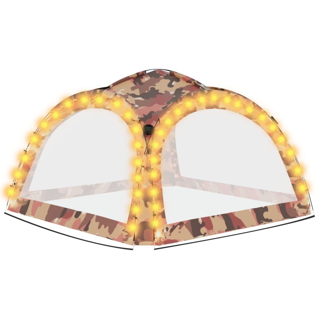 vidaXL Cort de petrecere cu LED și 4 pereți, camuflaj, 3,6x3,6x2,3 m vidaXL Cort de petrecere cu LED și 4 pereți, camuflaj, 3,6x3,6x2,3 m