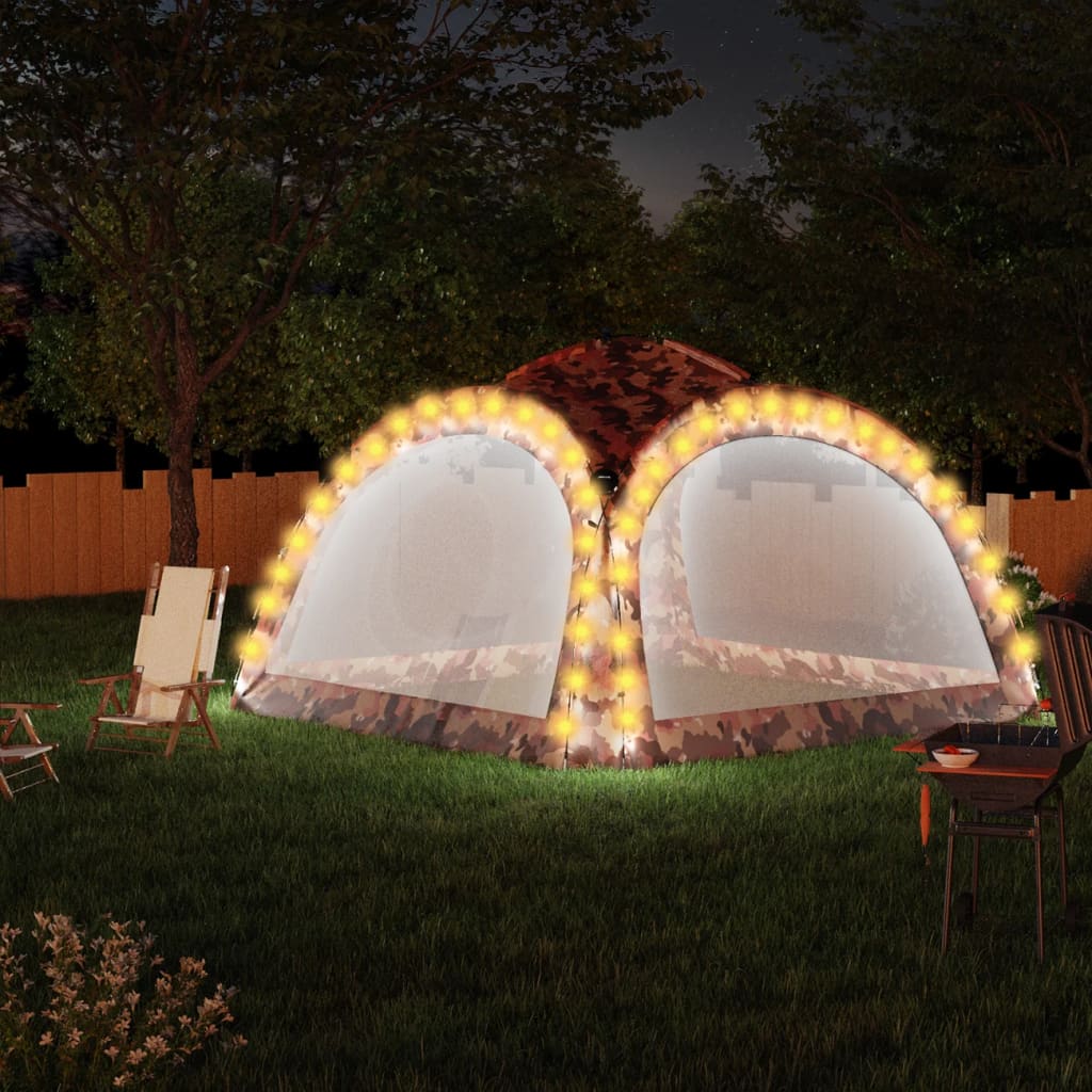 vidaXL Cort de petrecere cu LED și 4 pereți, camuflaj, 3,6x3,6x2,3 m vidaXL Cort de petrecere cu LED și 4 pereți, camuflaj, 3,6x3,6x2,3 m