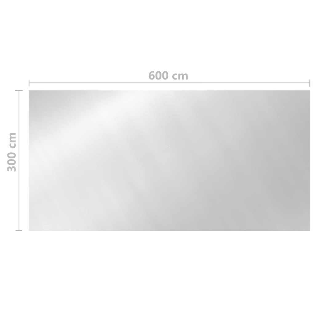 vidaXL Prelată de piscină, argintiu, 600x300 cm, PE vidaXL Prelată de piscină, argintiu, 600x300 cm, PE