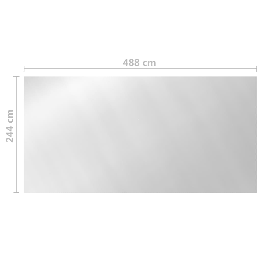 vidaXL Prelată piscină, argintiu, 488x244 cm, PE vidaXL Prelată piscină, argintiu, 488x244 cm, PE