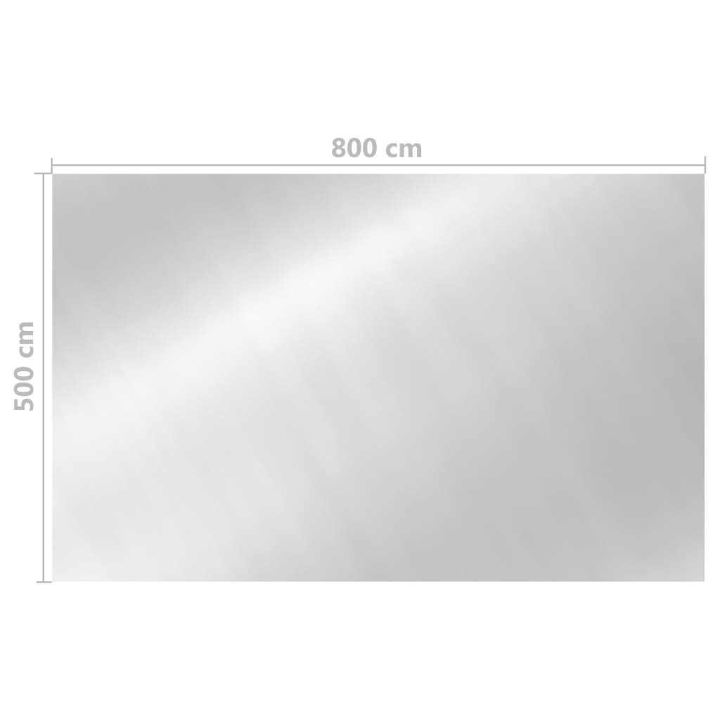 vidaXL Prelată de piscină, argintiu, 800x500 cm, PE, dreptunghiular vidaXL Prelată de piscină, argintiu, 800x500 cm, PE, dreptunghiular