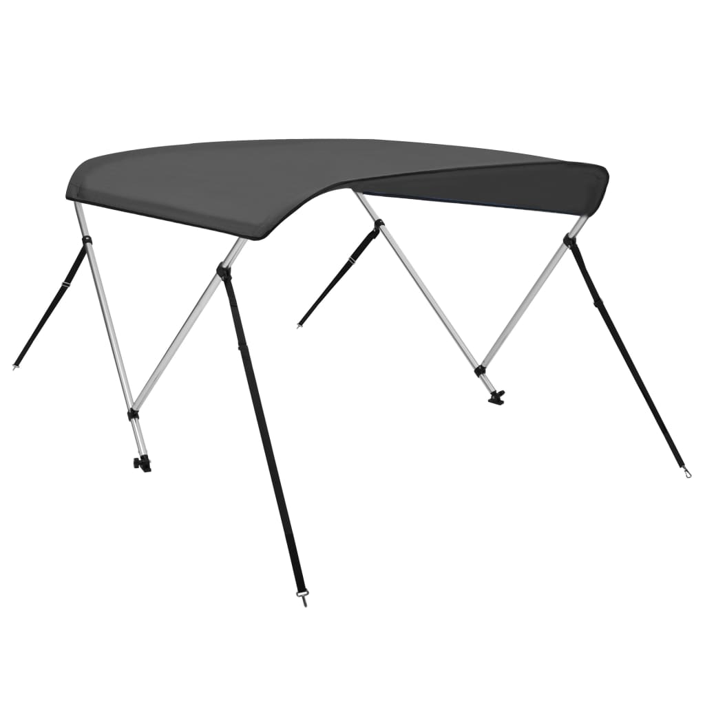 vidaXL Parasolar barcă Bimini cu 2 arcuri, antracit, 180x130x110 cm vidaXL Parasolar barcă Bimini cu 2 arcuri, antracit, 180x130x110 cm