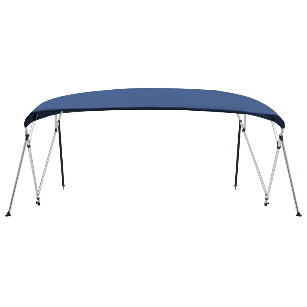 vidaXL Parasolar barcă Bimini 4 arcuri bleumarin, 243x(230-244)x137 cm vidaXL Parasolar barcă Bimini 4 arcuri bleumarin, 243x(230-244)x137 cm