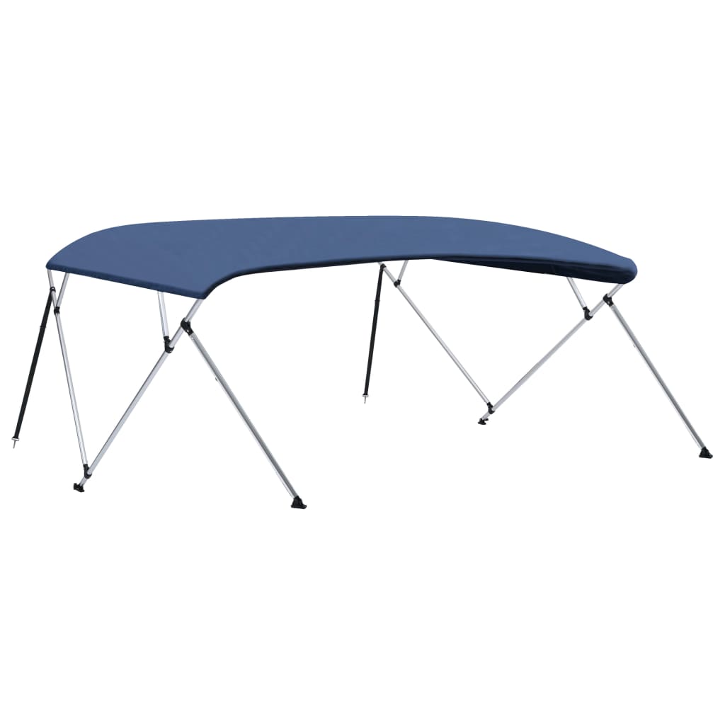 vidaXL Parasolar barcă Bimini 4 arcuri bleumarin, 243x(230-244)x137 cm vidaXL Parasolar barcă Bimini 4 arcuri bleumarin, 243x(230-244)x137 cm