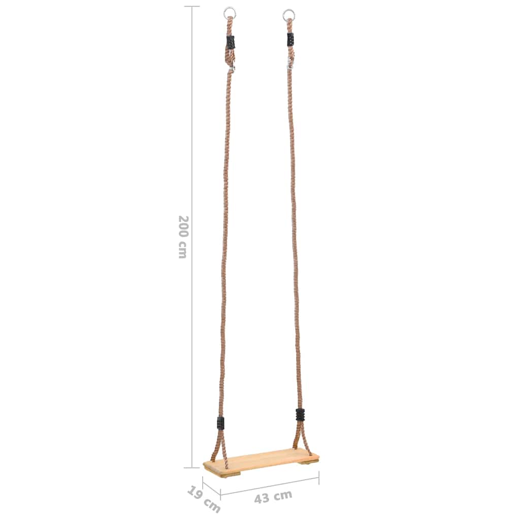 vidaXL Leagăn de scândură, 200 cm, lemn masiv de pin vidaXL Leagăn de scândură, 200 cm, lemn masiv de pin