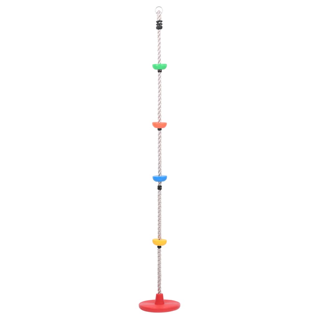 vidaXL Frânghie de cățărat pentru leagăn, cu platforme și disc, 200 cm vidaXL Frânghie de cățărat pentru leagăn, cu platforme și disc, 200 cm