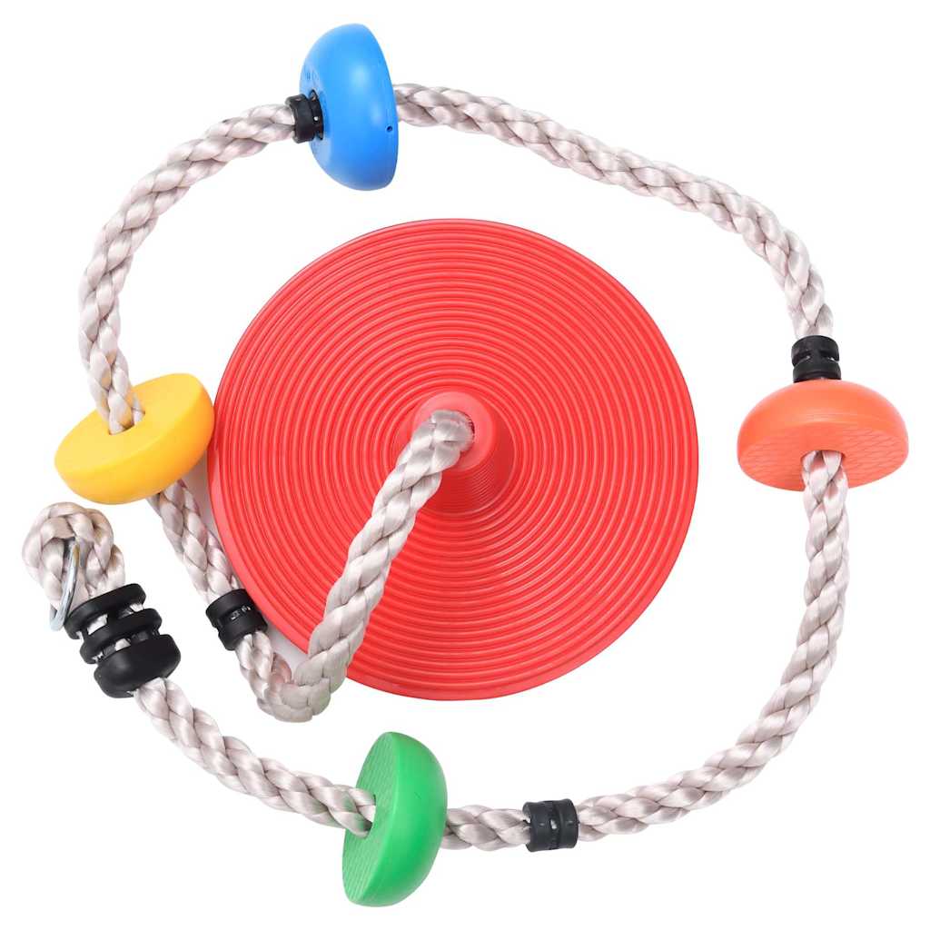 vidaXL Frânghie de cățărat pentru leagăn, cu platforme și disc, 200 cm vidaXL Frânghie de cățărat pentru leagăn, cu platforme și disc, 200 cm