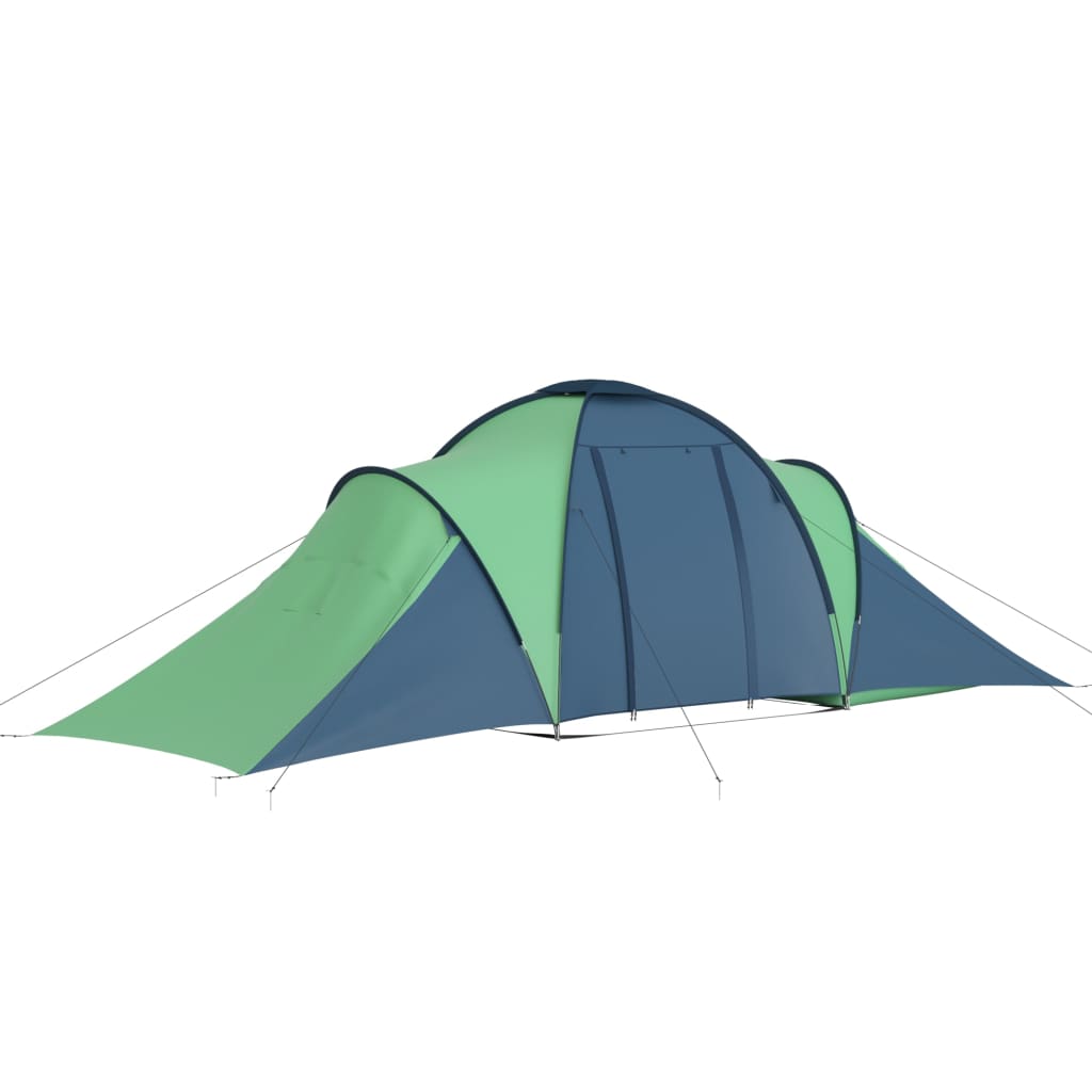 vidaXL Cort camping, 6 persoane, albastru și verde vidaXL Cort camping, 6 persoane, albastru și verde