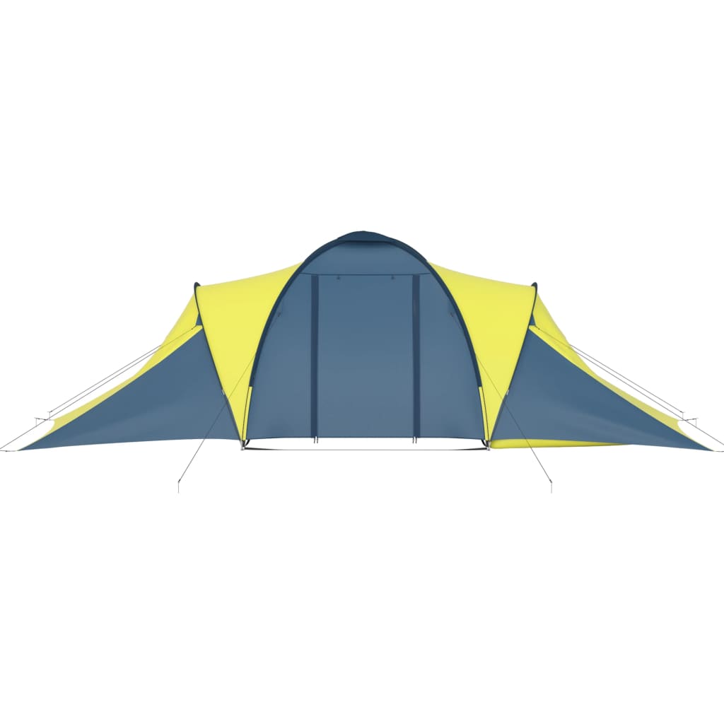 vidaXL Cort camping, 6 persoane, albastru și galben vidaXL Cort camping, 6 persoane, albastru și galben