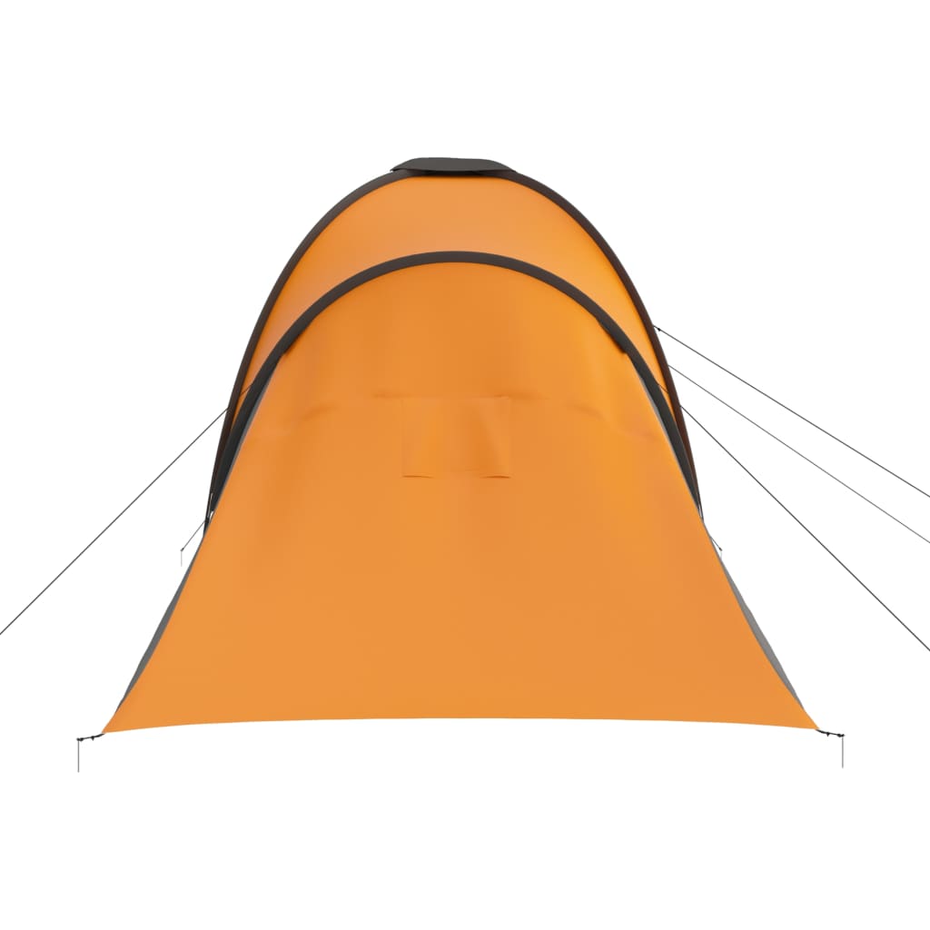 vidaXL Cort camping, 6 persoane, gri și portocaliu vidaXL Cort camping, 6 persoane, gri și portocaliu