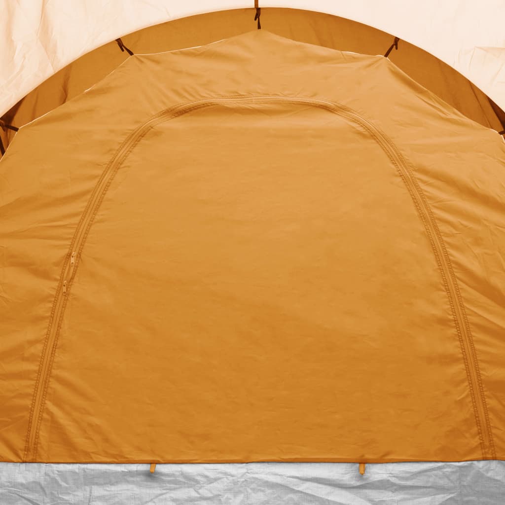 vidaXL Cort camping, 6 persoane, gri și portocaliu vidaXL Cort camping, 6 persoane, gri și portocaliu