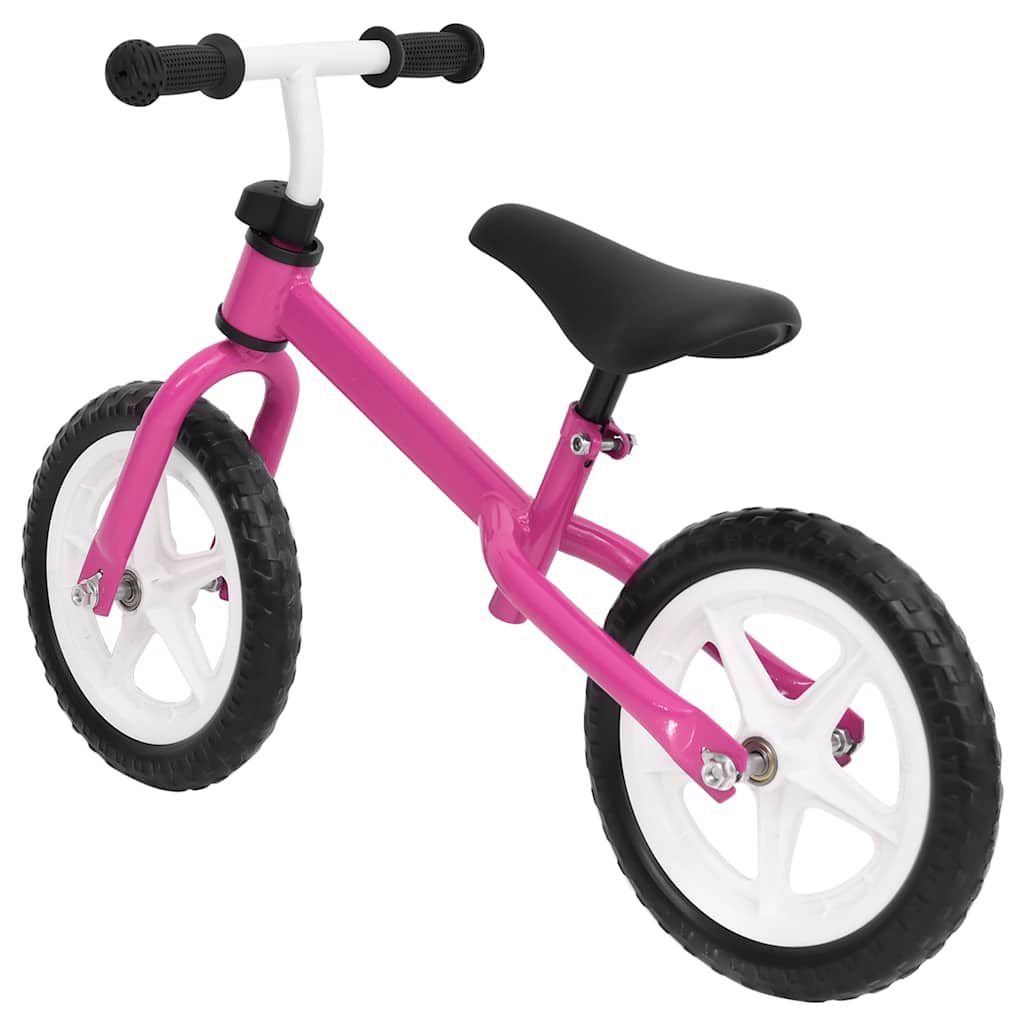 vidaXL Bicicletă pentru echilibru 9,5 inci, cu roți, roz