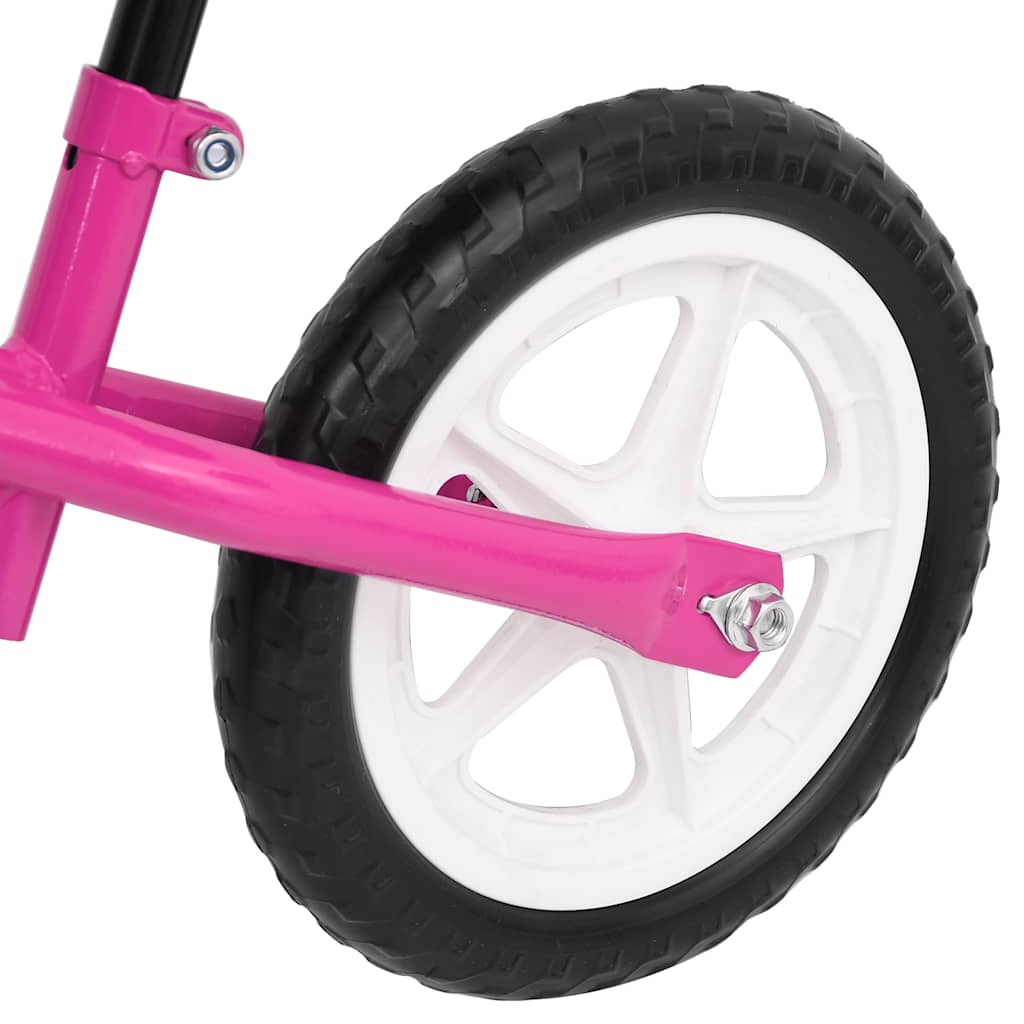 vidaXL Bicicletă pentru echilibru 9,5 inci, cu roți, roz