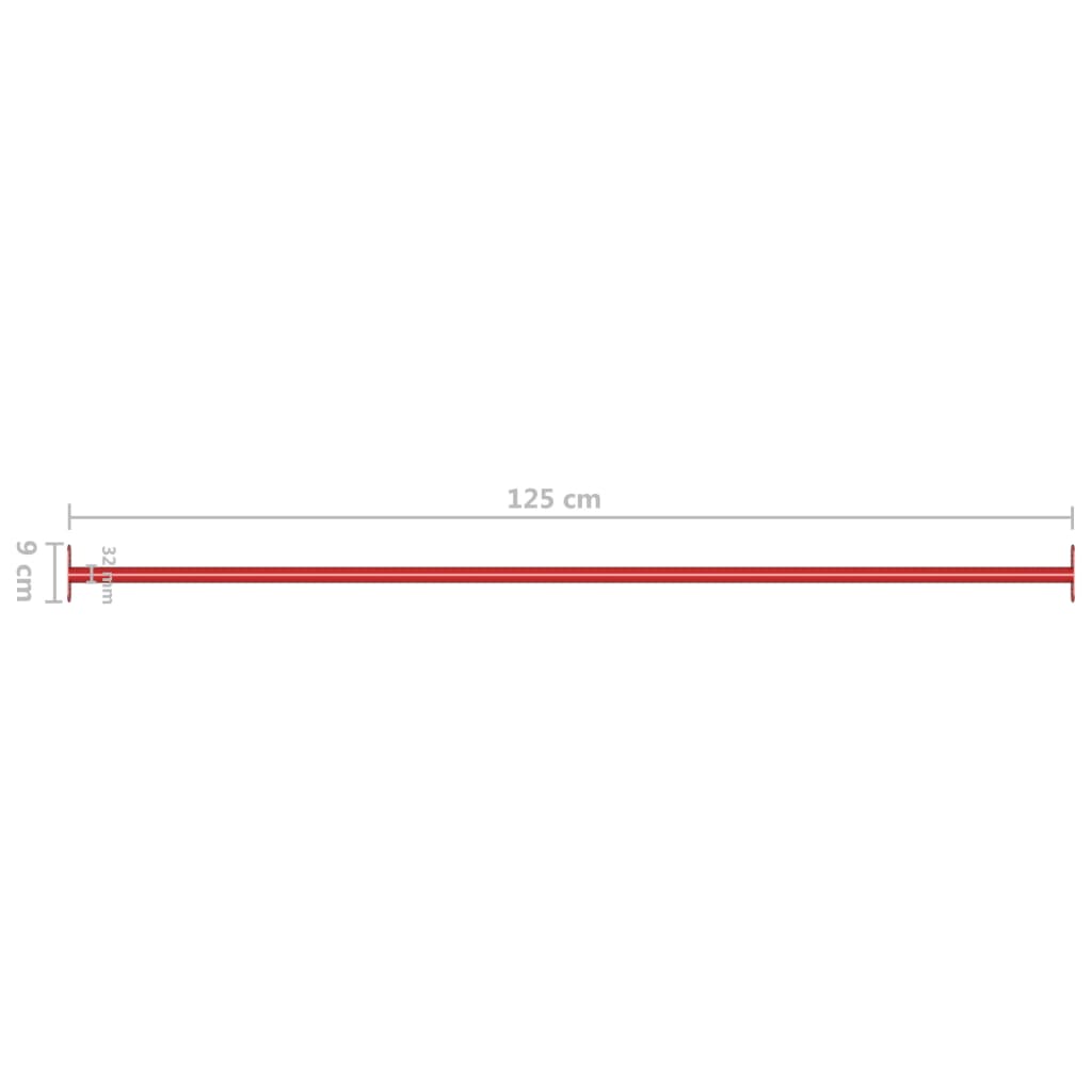 vidaXL Bară de rotire, roșu, 125 cm, oțel vidaXL Bară de rotire, roșu, 125 cm, oțel