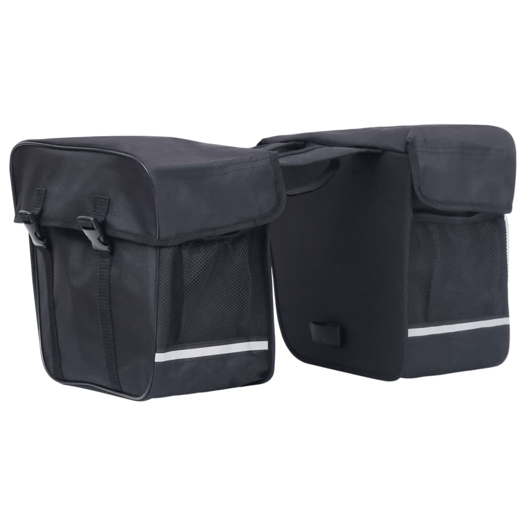 vidaXL Geantă de bicicletă dublă pentru suport coș, negru, 35 L vidaXL Geantă de bicicletă dublă pentru suport coș, negru, 35 L