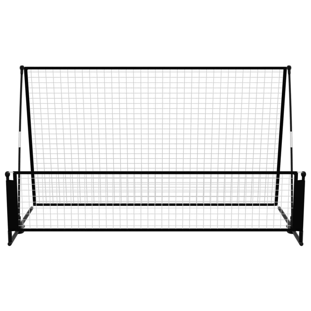vidaXL Poartă de fotbal de ricoșeu 2-în-1, 202x104x120 cm, oțel vidaXL Poartă de fotbal de ricoșeu 2-în-1, 202x104x120 cm, oțel