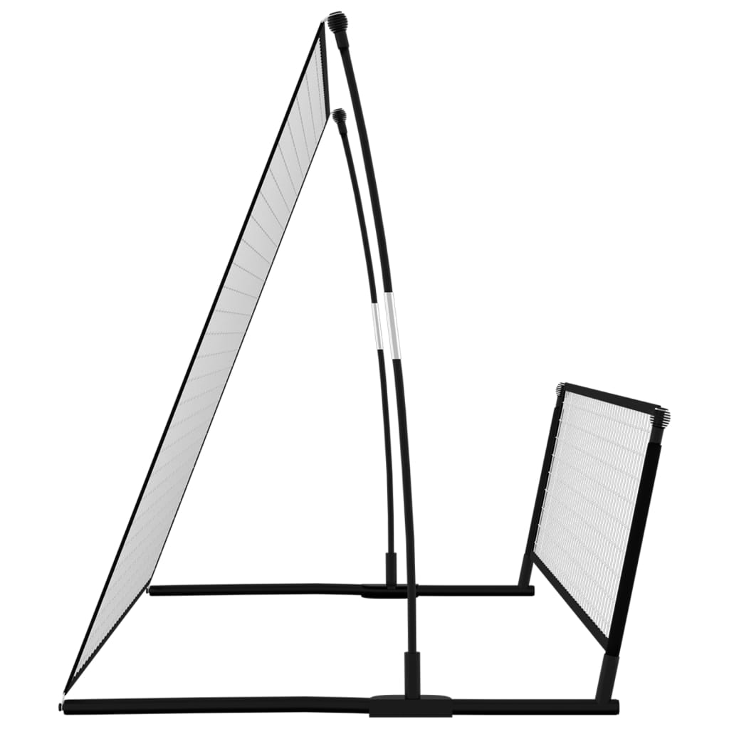 vidaXL Poartă de fotbal de ricoșeu 2-în-1, 202x104x120 cm, oțel vidaXL Poartă de fotbal de ricoșeu 2-în-1, 202x104x120 cm, oțel