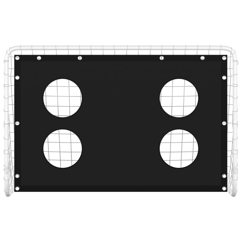 vidaXL Poartă de fotbal cu plasă de antrenament, 184x61x122 cm, oțel vidaXL Poartă de fotbal cu plasă de antrenament, 184x61x122 cm, oțel