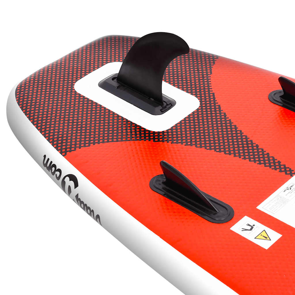 vidaXL Set placă paddleboarding gonflabilă, roşu, 300x76x10 cm vidaXL Set placă paddleboarding gonflabilă, roşu, 300x76x10 cm