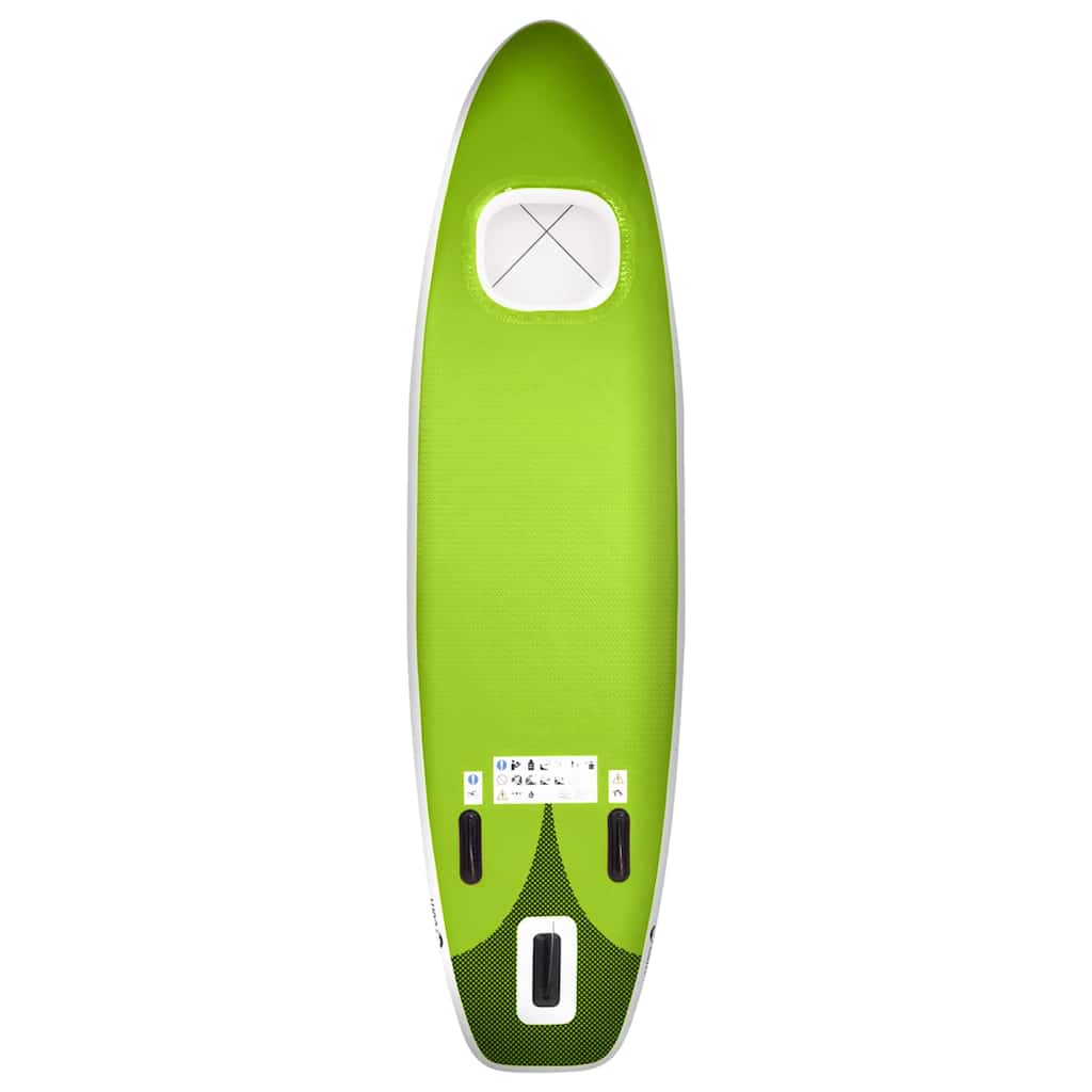 vidaXL Set placă paddleboarding gonflabilă, verde, 300x76x10 cm vidaXL Set placă paddleboarding gonflabilă, verde, 300x76x10 cm