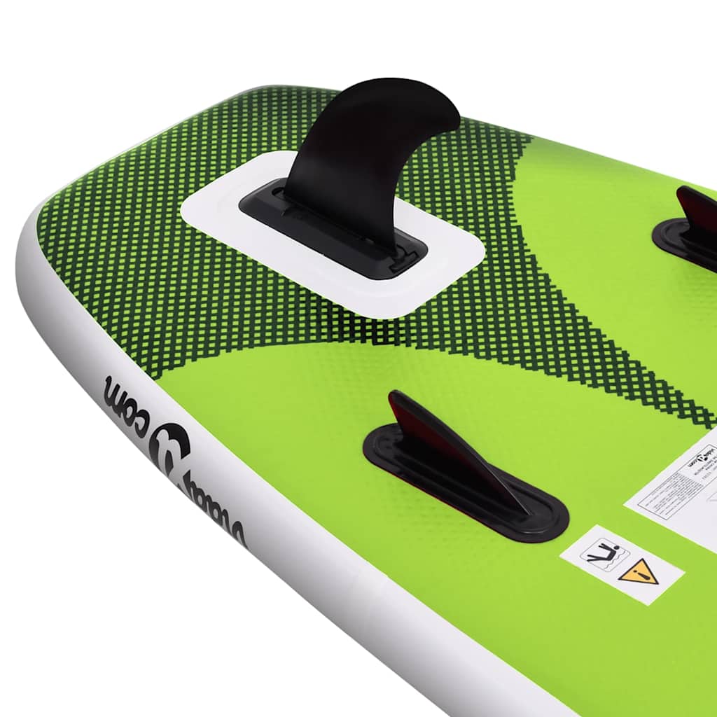 vidaXL Set placă paddleboarding gonflabilă, verde, 300x76x10 cm vidaXL Set placă paddleboarding gonflabilă, verde, 300x76x10 cm