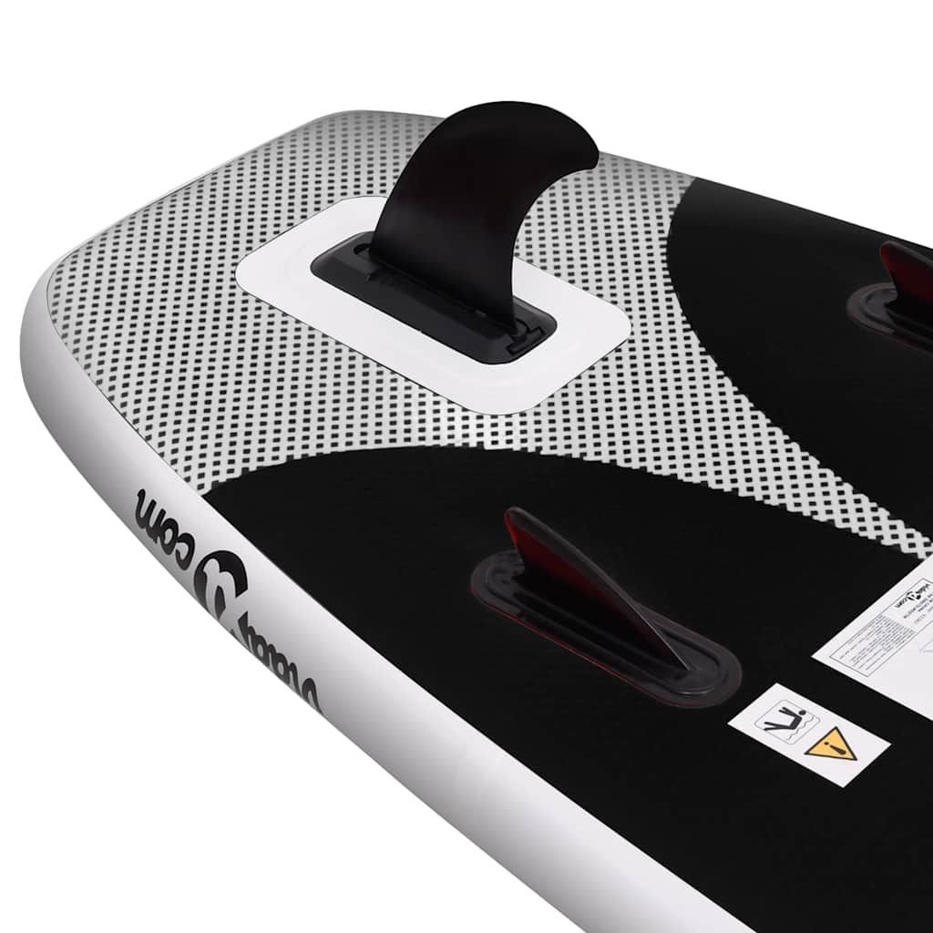 vidaXL Set placă paddleboarding gonflabilă, negru, 300x76x10 cm vidaXL Set placă paddleboarding gonflabilă, negru, 300x76x10 cm