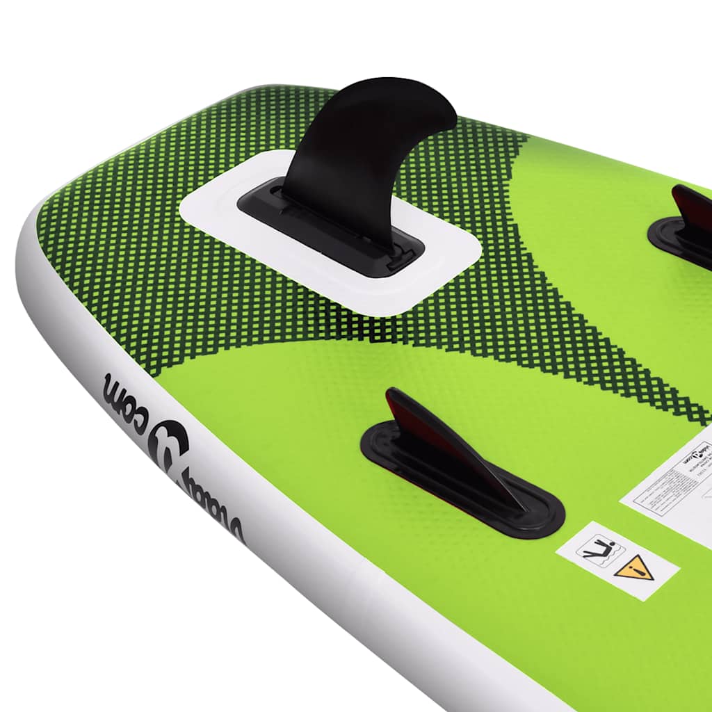 vidaXL Set de placă SUP gonflabilă, verde, 360x81x10 cm vidaXL Set de placă SUP gonflabilă, verde, 360x81x10 cm