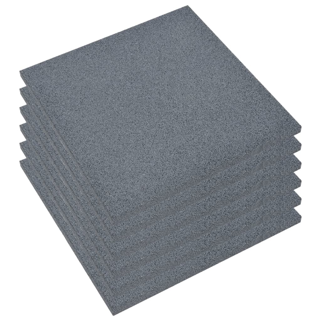 vidaXL Plăci de protecție la cădere, 6 buc, gri, 50x50x3 cm, cauciuc vidaXL Plăci de protecție la cădere, 6 buc, gri, 50x50x3 cm, cauciuc