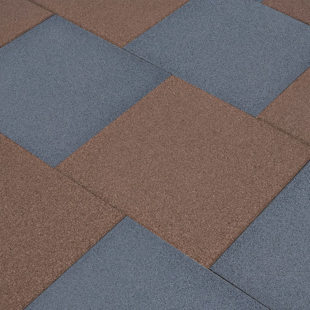 vidaXL Plăci de protecție la cădere, 6 buc, gri, 50x50x3 cm, cauciuc vidaXL Plăci de protecție la cădere, 6 buc, gri, 50x50x3 cm, cauciuc