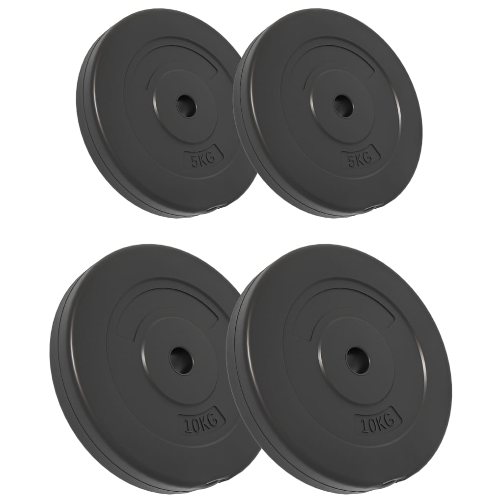 vidaXL Plăci de greutate, 4 buc., 30 kg, ciment vidaXL Plăci de greutate, 4 buc., 30 kg, ciment