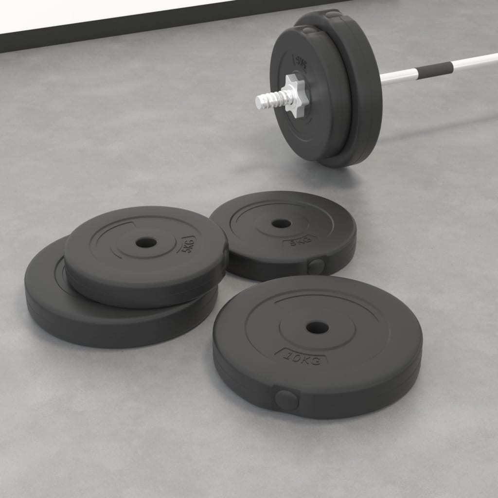 vidaXL Plăci de greutate, 4 buc., 30 kg, ciment vidaXL Plăci de greutate, 4 buc., 30 kg, ciment