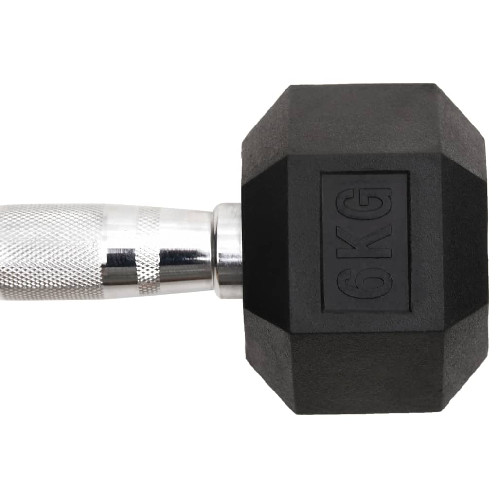 vidaXL Gantere, 2 buc., 12 kg, total fontă