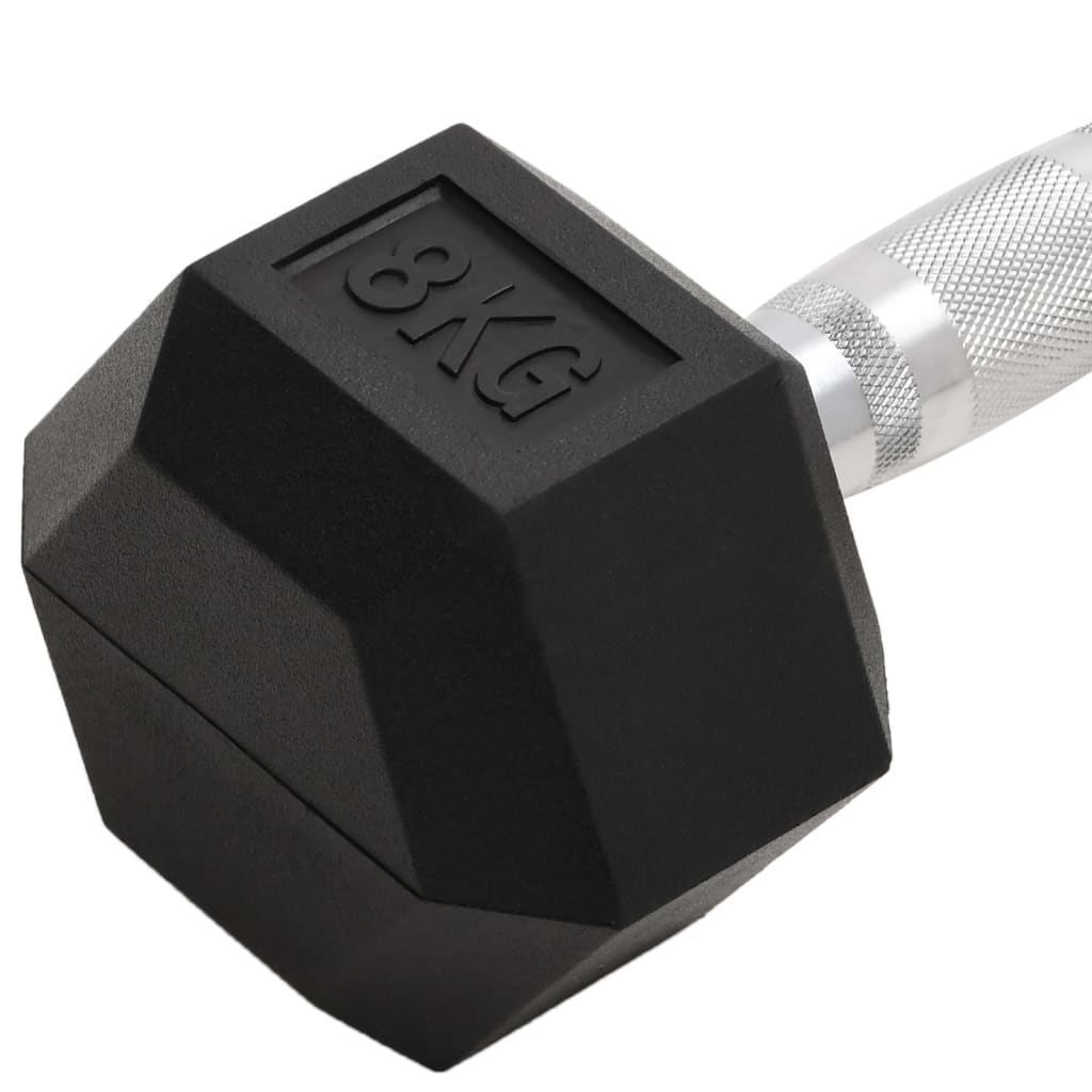 vidaXL Gantere, 2 buc., 16 kg, total fontă