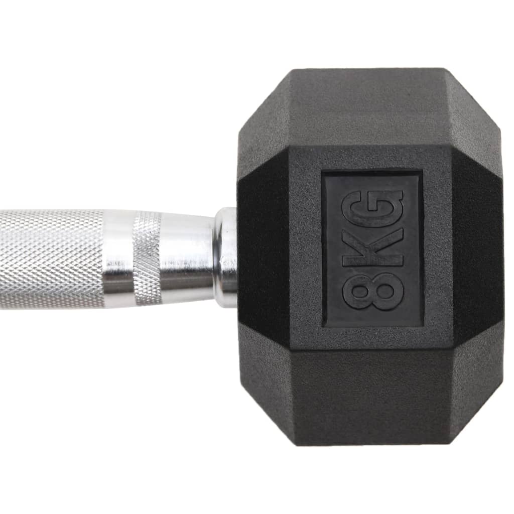 vidaXL Gantere, 2 buc., 16 kg, total fontă