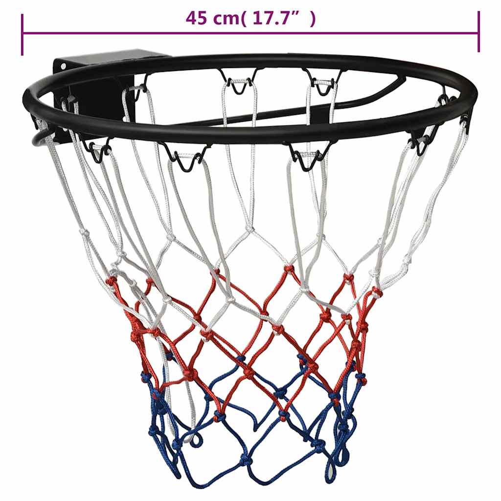 vidaXL Coș de baschet, negru, 45 cm, oțel vidaXL Coș de baschet, negru, 45 cm, oțel