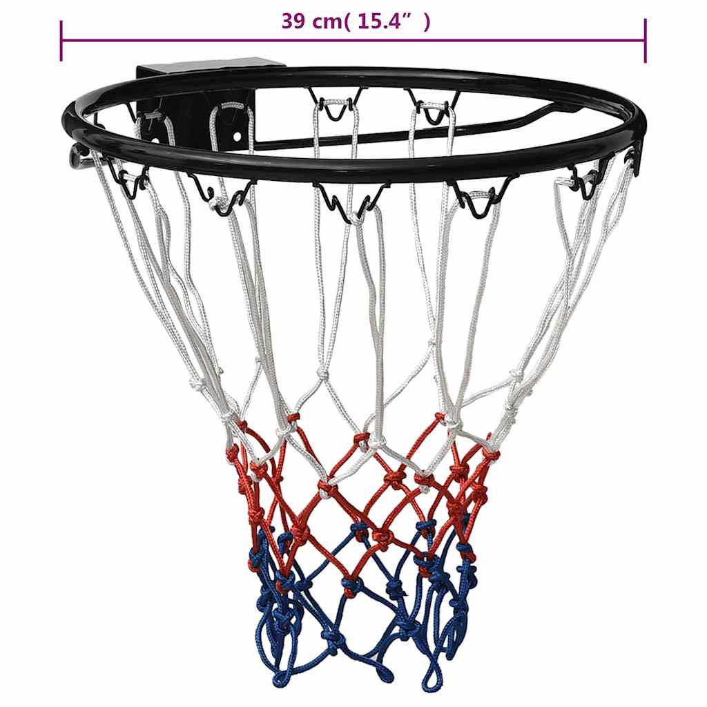 vidaXL Coș de baschet, negru, 39 cm, oțel vidaXL Coș de baschet, negru, 39 cm, oțel