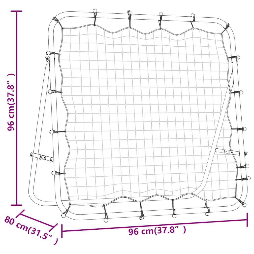 vidaXL Rebounder ajustabil de antrenament fotbal, 96x80x96 cm, oțel/PE vidaXL Rebounder ajustabil de antrenament fotbal, 96x80x96 cm, oțel/PE