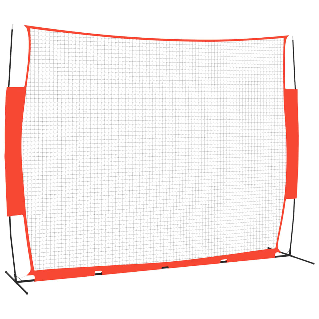 vidaXL Plasă baseball portabilă, roșu/negru, 369x107x271 cm, oțel/PE vidaXL Plasă baseball portabilă, roșu/negru, 369x107x271 cm, oțel/PE