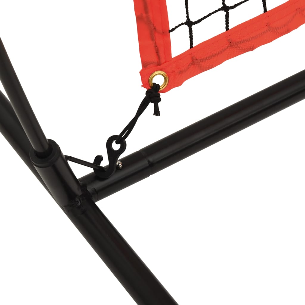 vidaXL Plasă baseball portabilă, roșu/negru, 369x107x271 cm, oțel/PE vidaXL Plasă baseball portabilă, roșu/negru, 369x107x271 cm, oțel/PE