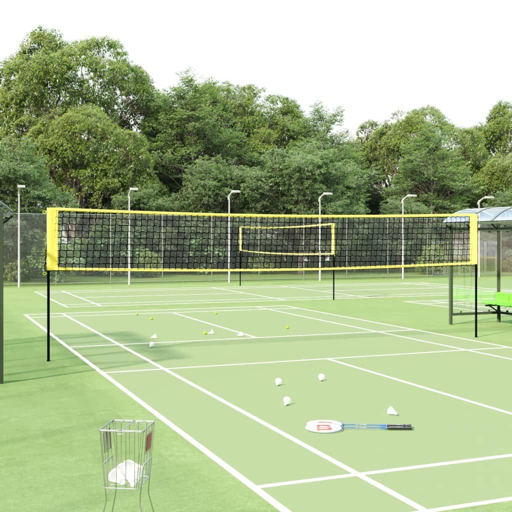 vidaXL Plasă de badminton, galben și negru, 600x155 cm, țesătură PE vidaXL Plasă de badminton, galben și negru, 600x155 cm, țesătură PE
