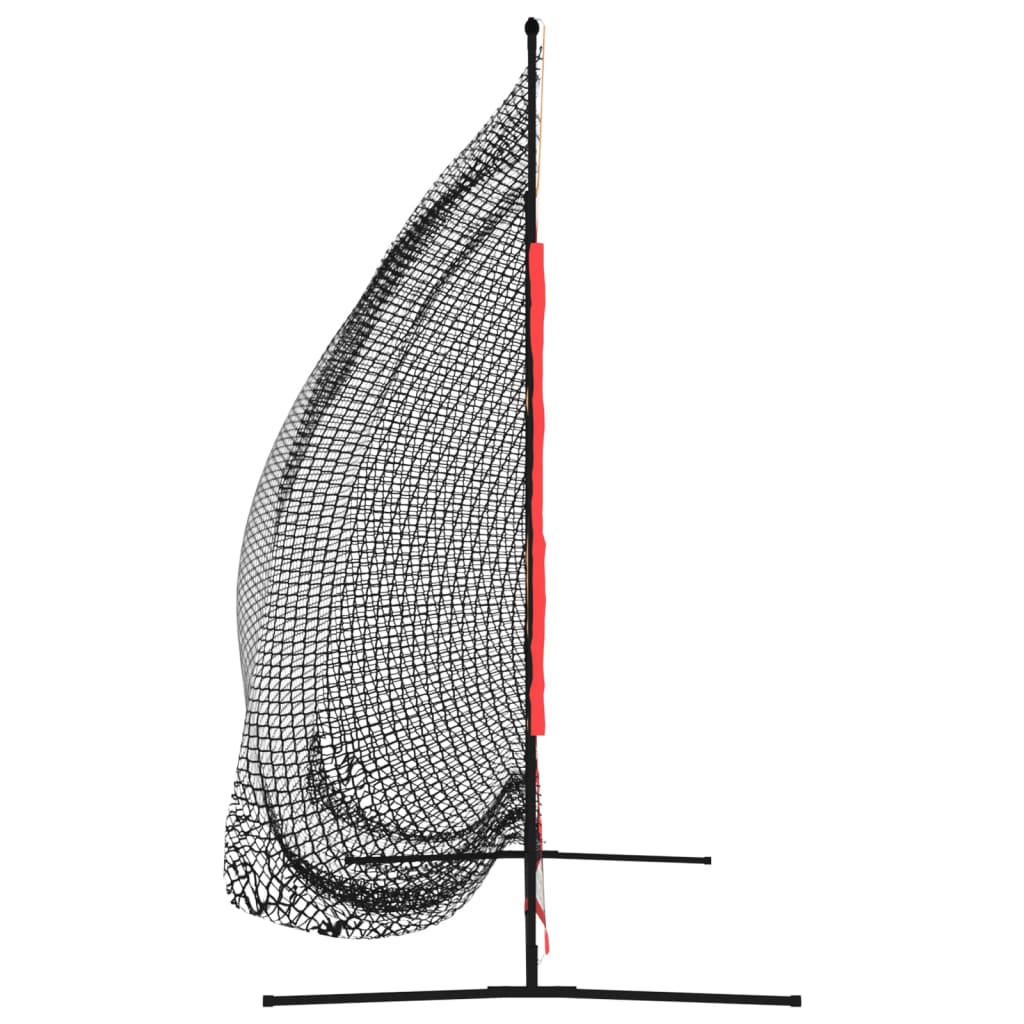 vidaXL Plasă de baseball portabilă negru/roșu 215x107x216 cm poliester vidaXL Plasă de baseball portabilă negru/roșu 215x107x216 cm poliester