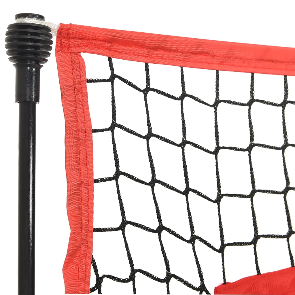 vidaXL Plasă de baseball portabilă negru/roșu 183x105x183 cm poliester vidaXL Plasă de baseball portabilă negru/roșu 183x105x183 cm poliester