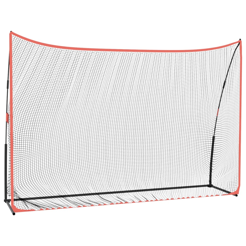 vidaXL Plasă antrenament golf, negru și roșu, 305x91x213 cm, poliester vidaXL Plasă antrenament golf, negru și roșu, 305x91x213 cm, poliester