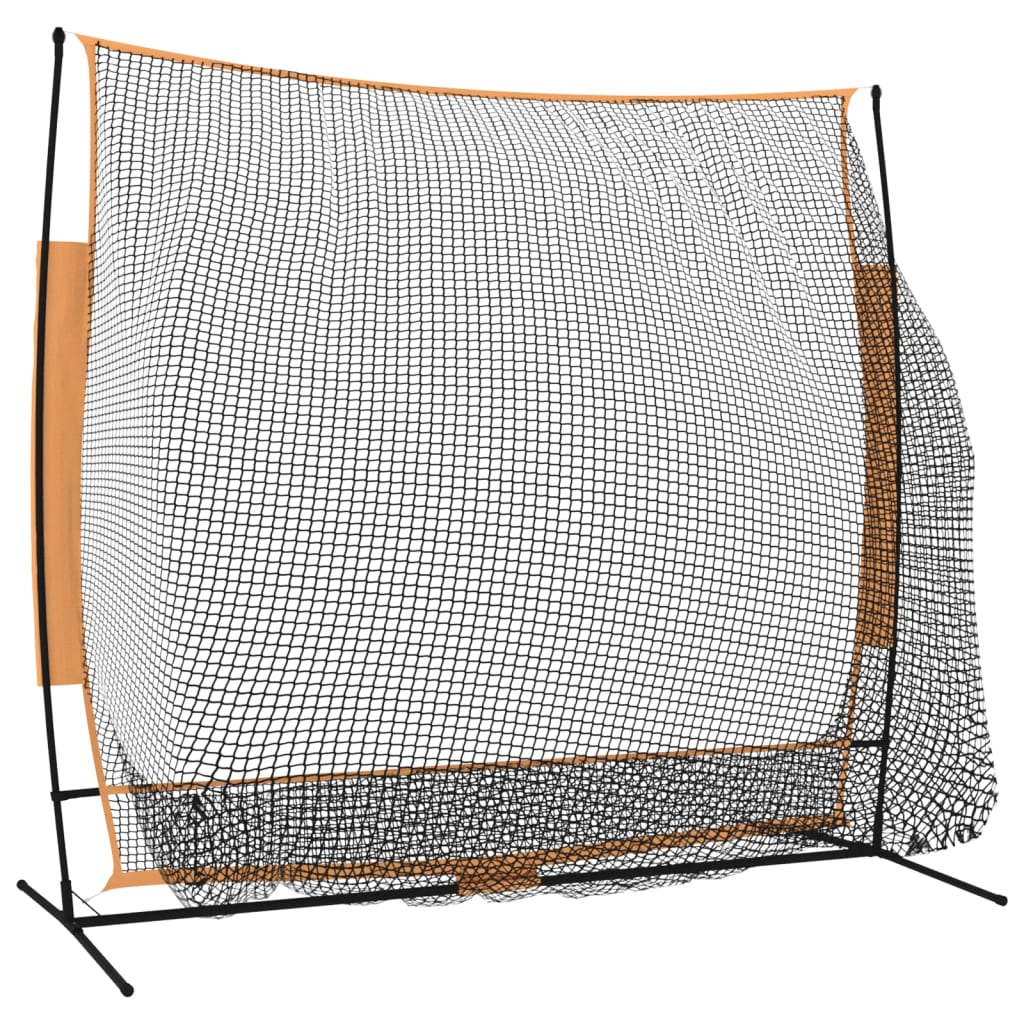 vidaXL Plasă antrenament golf negru/portocaliu 215x107x216cm poliester vidaXL Plasă antrenament golf negru/portocaliu 215x107x216cm poliester