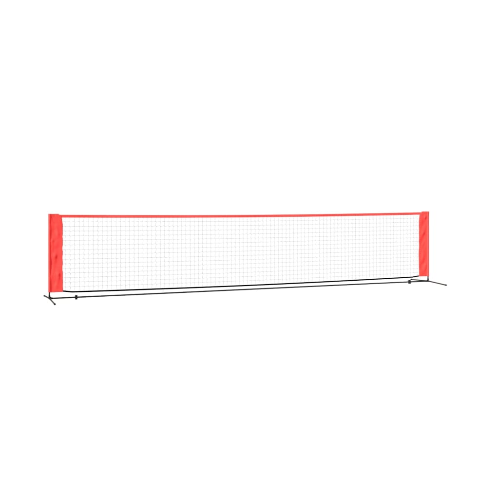 vidaXL Plasă de tenis, negru și roșu, 500x100x87 cm, poliester vidaXL Plasă de tenis, negru și roșu, 500x100x87 cm, poliester
