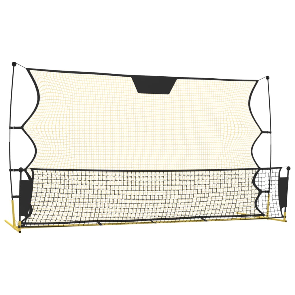 vidaXL Plasă rebounder fotbal, negru și galben 183x85x120 cm poliester vidaXL Plasă rebounder fotbal, negru și galben 183x85x120 cm poliester
