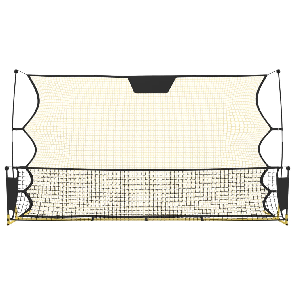 vidaXL Plasă rebounder fotbal, negru și galben 183x85x120 cm poliester vidaXL Plasă rebounder fotbal, negru și galben 183x85x120 cm poliester