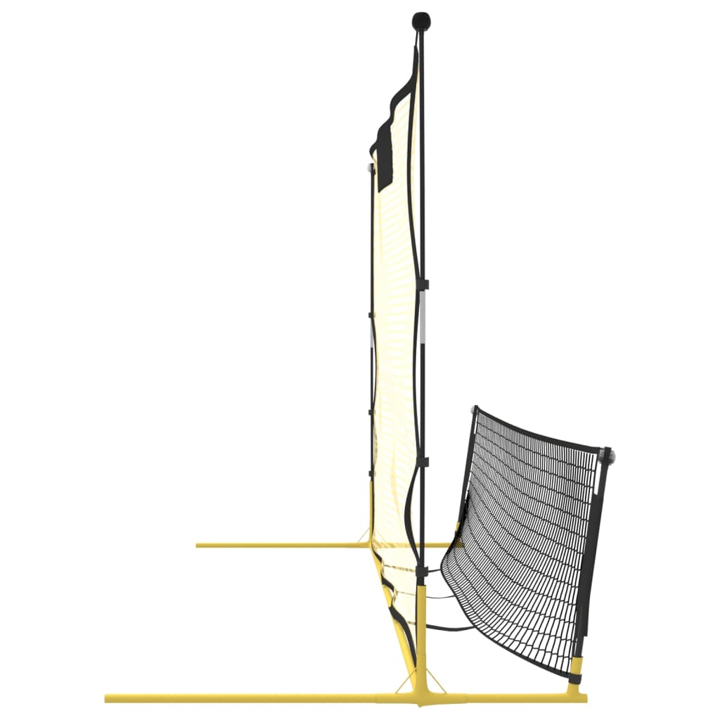 vidaXL Plasă rebounder fotbal, negru și galben 183x85x120 cm poliester vidaXL Plasă rebounder fotbal, negru și galben 183x85x120 cm poliester