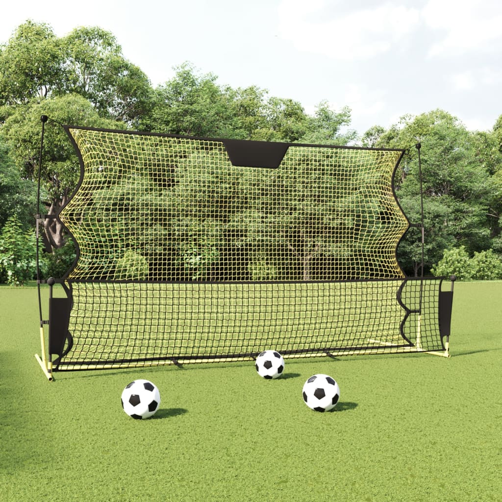 vidaXL Plasă rebounder fotbal, negru și galben 183x85x120 cm poliester vidaXL Plasă rebounder fotbal, negru și galben 183x85x120 cm poliester